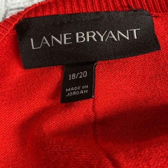 Lane Bryant Red Crew Neck Sweater Size 18/20 - Picture 4 of 7
